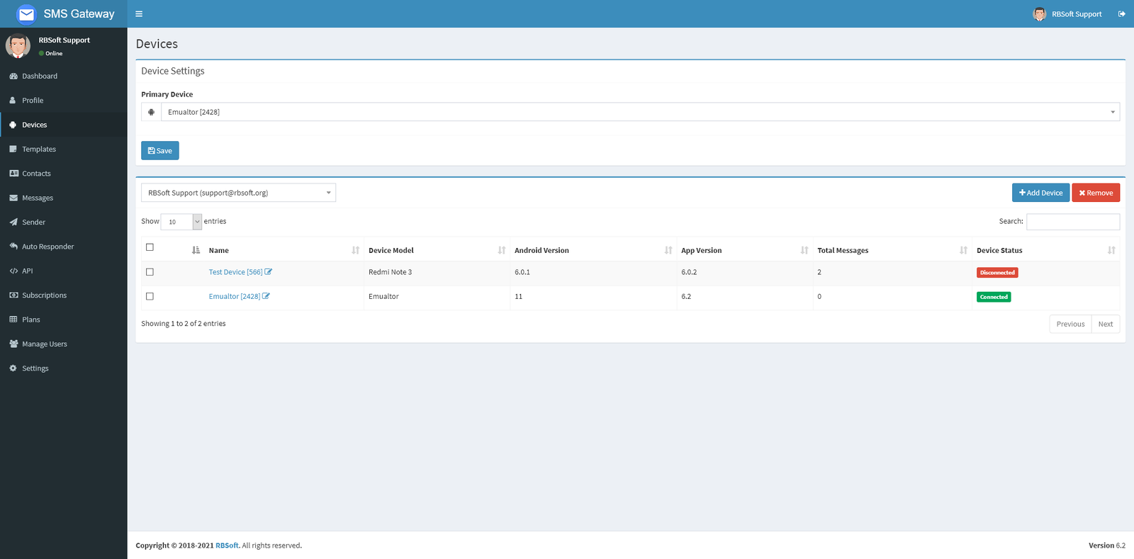 Invio SMS da dispositivi Android